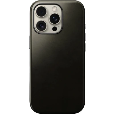 Afbeelding van Nomad Modern Leather Case iPhone 16 Pro Green Chrome Horween