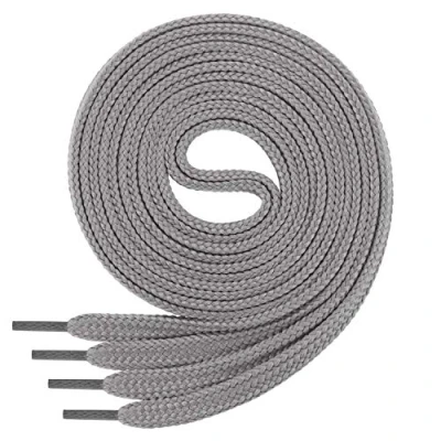 Afbeelding van Di FICC vecchiano 1 paar kwaliteitsveters van polyester scheurvast plat ca. 7 mm breed, 27 kleuren, 60 200 cm lang, grijs.