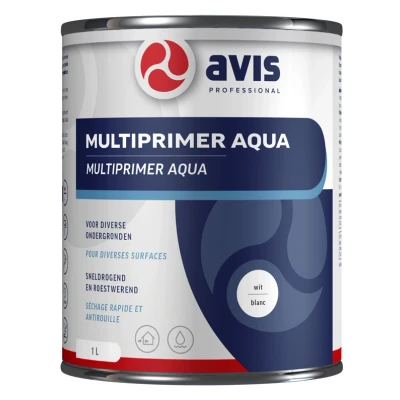 Afbeelding van Avis Aqua Multiprimer Kiezelgrijs 1 liter Grondverf &amp; Primer