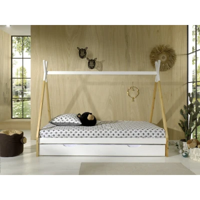 Afbeelding van KidsOnly Tipi Bed 90 x 200 cm met Bedlade Wit