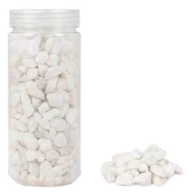 Afbeelding van HEKU 30336 01: Witte decoratieve stenen 750 g in hersluitbare doos
