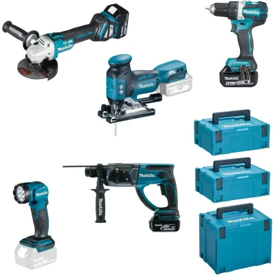 Afbeelding van Makita DLX5066TJ Accu Combiset 5 delig 18V 5.0Ah in Mbox