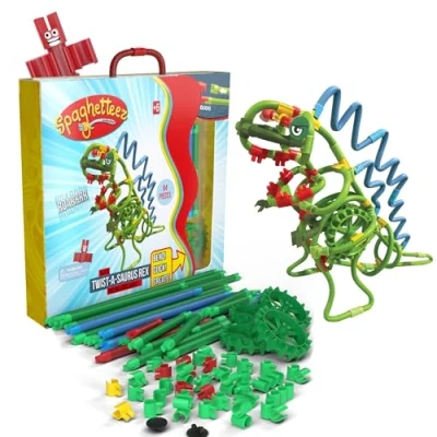 Afbeelding van Spaghetteez Twist A Saurus Rex Flexibele Bouwstaafjes Speelgoed 5,6,7,8 Jaar Jongens en Meisjes Constructie Montessori Educatief