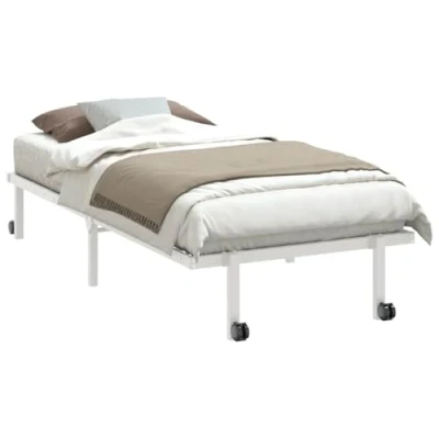 Afbeelding van vidaXL Bedframe zonder matras opvouwbaar 90x190 cm staal wit