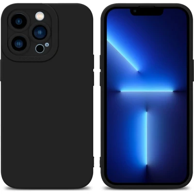 Afbeelding van Cadorabo Hoesje geschikt voor Apple iPhone 12 PRO MAX in Fluid ZWART Beschermhoes gemaakt van flexibel TPU silicone Cover Case