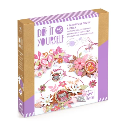Afbeelding van Djeco knutselset diy bloemen sieraden delicate medallions