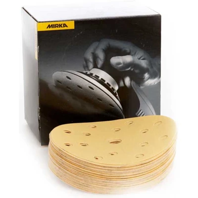 Afbeelding van MIRKA Gold Schuurschijven 125mm met 17 gaten P180