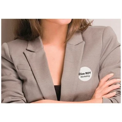 Image de Badge laser adhésif blanc Ø 51 mm Boîte de 240 Avery