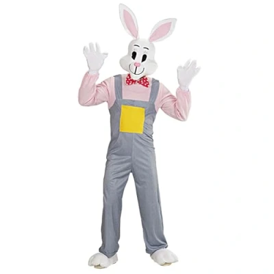 Afbeelding van Widmann Haas &amp; Konijn Kostuum Funny Man Blauw, Wit / Beige Large Carnavalskleding Verkleedkleding