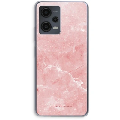 Afbeelding van Case Company® hoesje geschikt voor Xiaomi Redmi Note 12 Roze marmer Soft Cover Telefoonhoesje Bescherming aan alle Kanten en Schermrand