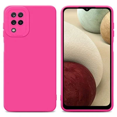 Afbeelding van Cadorabo Hoesje geschikt voor Samsung Galaxy A12 / M12 in Fluid HOTPINK Beschermhoes gemaakt van flexibel TPU silicone Cover Case