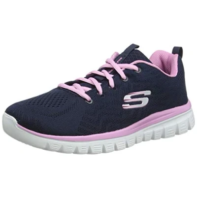 Image de Skechers Femme Baskets Graceful Get Connected, Navy, 37 EU
