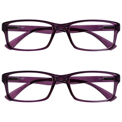 Image de La Société Lunettes De Lecture Pourpre Lecteurs Valeur Pack 2 Hommes Femmes UVR2092P +3,50