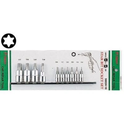 Afbeelding van HANS 56024 10 Doppenset Torx 1/4, 3/8 Vierkant