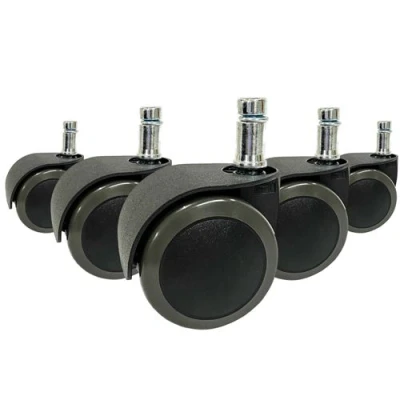Image de 5x Roulettes ROLO EASY pour sols durs 10mm / 50 cmm hjh OFFICE