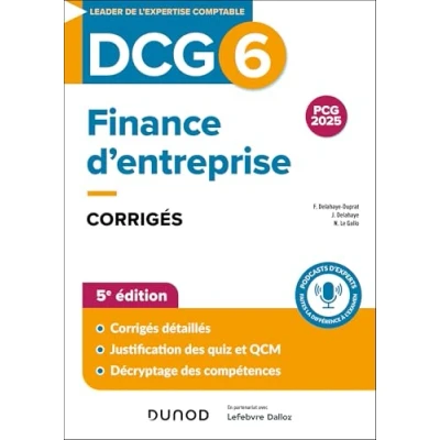 Afbeelding van DCG 6 FINANCE D&#039;ENTREPRISE CORRIGES 2025 2026