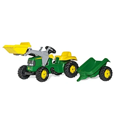 Afbeelding van Rolly Toys 012190 rollyKid John Deere (met hanger, draaiplateau, leeftijd 2,5 5 jaar, achterkoppeling), groen