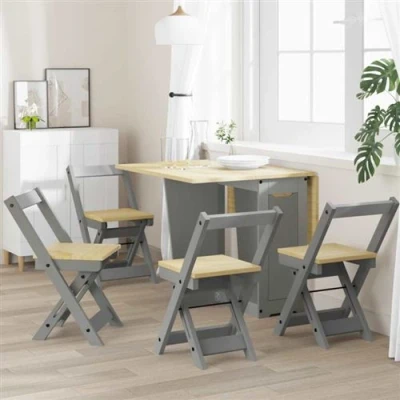 Image de vidaXL Chaises à manger pliables lot de 4 Corona bois pin massif4013438