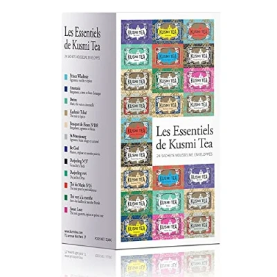 Afbeelding van Kusmi Tea Theeset in zakje Les Essentiels, 24 zakjes van chiffon