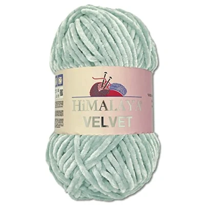Afbeelding van Wohnkult Himalaya Velvet Dolfijnwol, 100 g, 40 kleuren om uit te kiezen, chenille breigaren, wollig en glanzend, voor accessoires, kleding dekens (90025), wolk