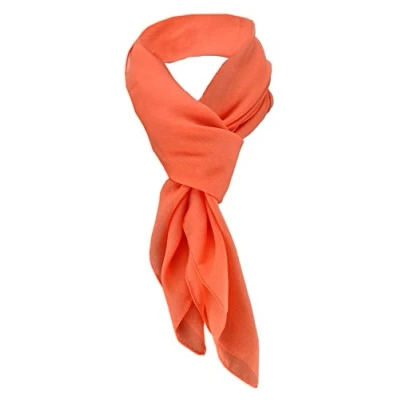 Afbeelding van TigerTie Effen chiffon sjaal voor dames, 90 x cm, gemaakt in Italië, signaalrood