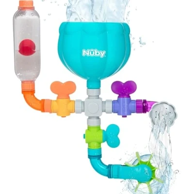 Afbeelding van Nuby Wacky Waterworks Badspeelgoedslangen Interactieve functies voor de cognitieve ontwikkeling van kinderen vanaf 3 jaar
