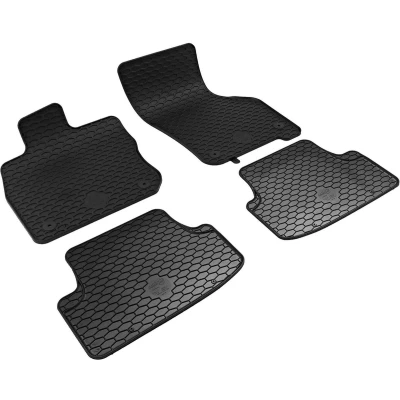 Afbeelding van WALSER 50892 Vloermatset Waterdicht Rubber voor en achter Antraciet/Zwart Op maat gemaakt