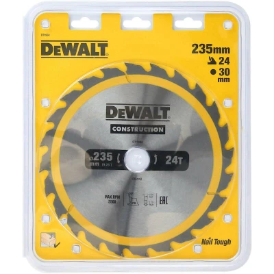 Afbeelding van DeWALT Cirkelzaagblad voor Hout Construction Ø 235mm Asgat 30mm 24T DT1954 QZ