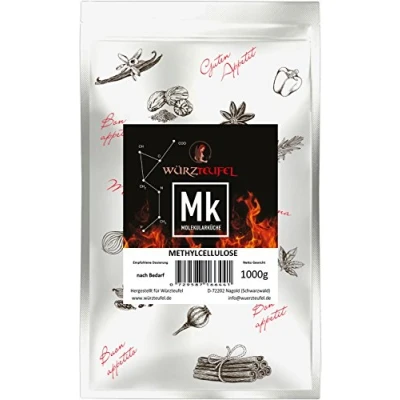 Afbeelding van Würzteufel Methylcellulose, MC, geleermiddel en verdikkingsmiddel E 461. Moleculaire keuken, zak 1000 g (1,0 kg)