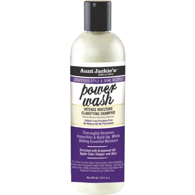Afbeelding van Aunt Jackie&#039;s Grapeseed Power Wash Intense Moisture Clarifying Shampoo 355ml