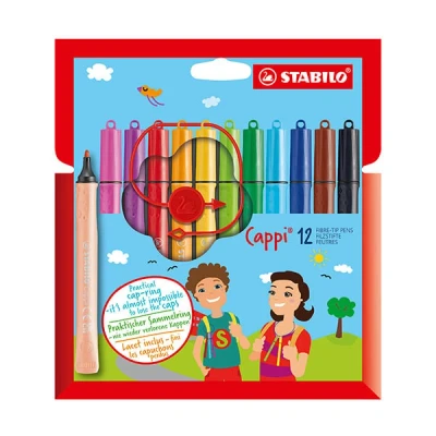 Image de Etui carton de 12 Feutres Cappi + 1 lacet