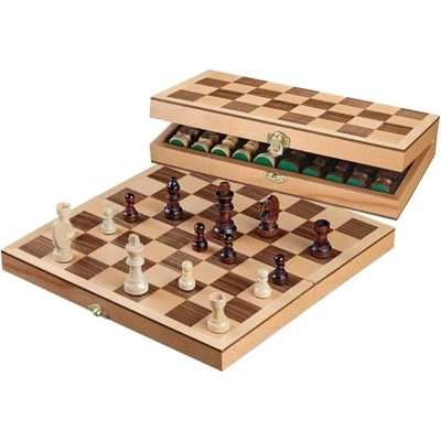 Afbeelding van Schaakspel Casette 30cm (NL/EN/FR/DE)