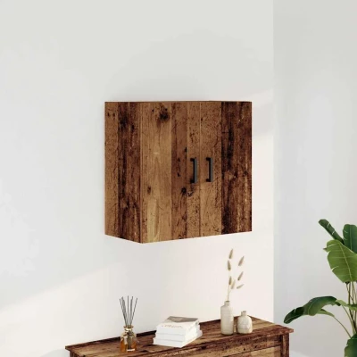 Afbeelding van Wandkast 60x31x60 cm bewerkt hout oud houtkleurig