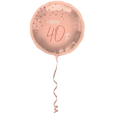 Afbeelding van Folat Folieballon 40 Jaar Elegant Lush Blush 45cm