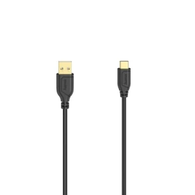 Afbeelding van Hama Usb C Kabel Flexi Slim 2.0 480 Mbit/S Zwart 0,75 M