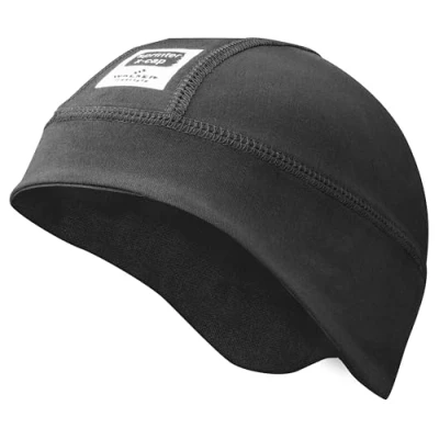 Afbeelding van WALSER Muts, fleece muts voor skihelm, ondermuts fietshelm, zwarte skimuts, fietsmuts, sportmuts maat L/XL 58 62 43610, zwart.