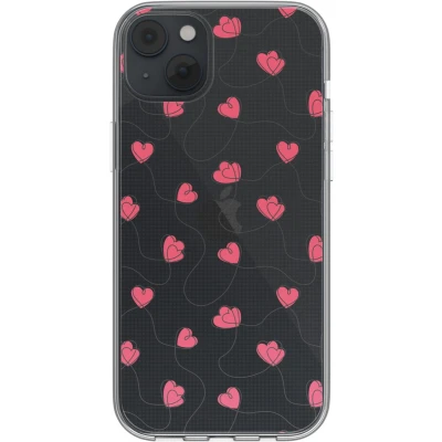 Afbeelding van imoshion hoesje Geschikt voor iPhone 14 Design Dusty Rose Connected Hearts