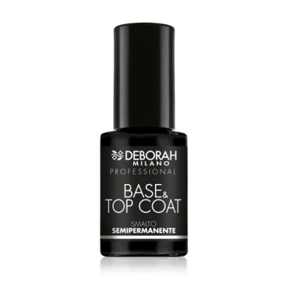 Afbeelding van Deborah Milano Semi permanente gelnagellak, base &amp; top coat, langdurig plumping effect, geeft beschermde en versterkte nagels, 4,5 ml