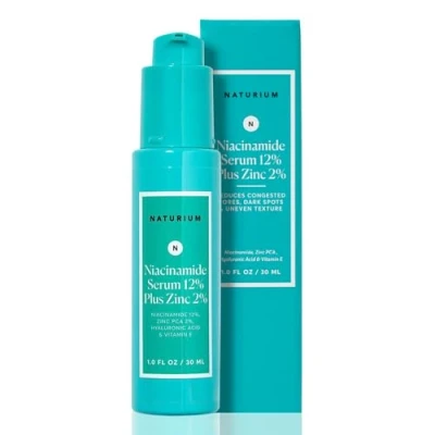 Afbeelding van Naturium Niacinamide Face Serum 12% Plus Zinc 2% Vitamine E Hyaluronic Acid Donkere vlekken en poriën Hyperpigmentatie Littekens Acne 30ml
