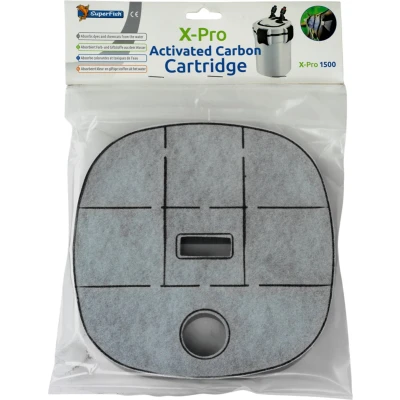 Afbeelding van Superfish X Pro Aquarium Buitenfilter 1000 Carbon Cartridge Filtermateriaal Wit Grijs