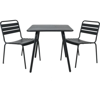 Afbeelding van MaximaVida metalen tuinset Max zwart 80 cm