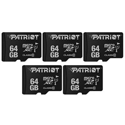 Afbeelding van Patriot Memory MicroSD LX Serie 64 GB Flash Card PSF64GMDC105 5 stuks