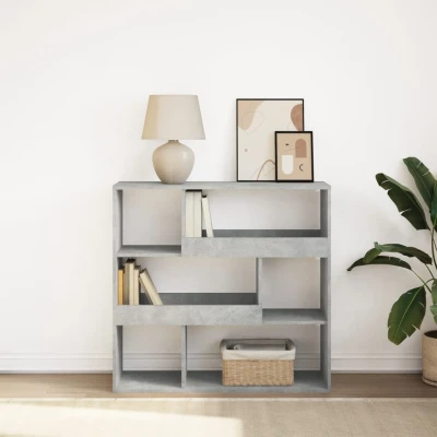 Afbeelding van vidaXL Boekenkast / kamerscherm 100x33x94,5 cm betongrijs