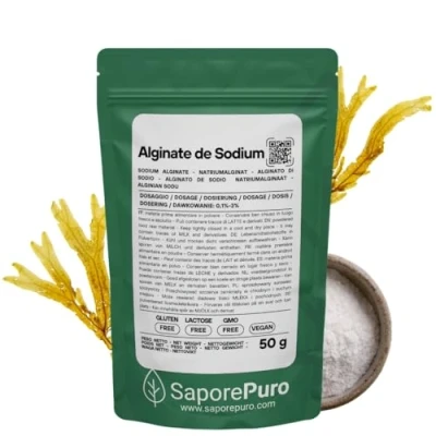 Afbeelding van Saporepuro Natriumalginaat 50 g verdikkingsmiddel en geleermiddel hoge levensmiddelenkwaliteit