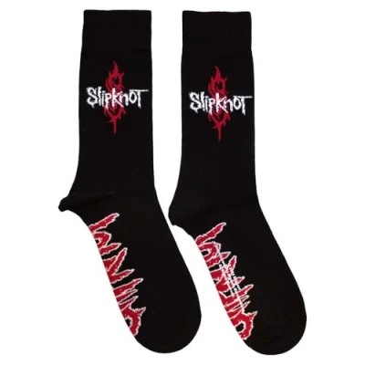 Afbeelding van Rock Off officially licensed products Slipknot Tour 22 band logo enkel sokken maat UK 7 11, zwart, S, zwart.