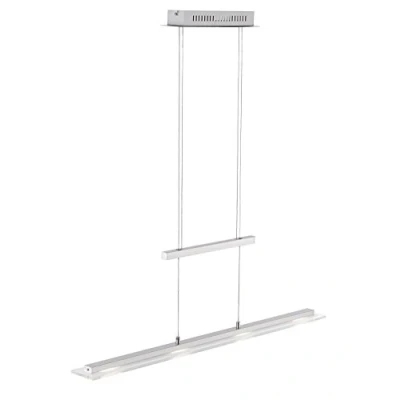 Afbeelding van Fischer &amp; Honsel Tenso TW 211224 hanglamp met 4 leds, 5,0 W, nikkel, 3 niveaus CCT, in hoogte verstelbaar, traploos dimbaar, 88 x 9 150 cm (l b h), 1600 lm, 2700 K / 3350