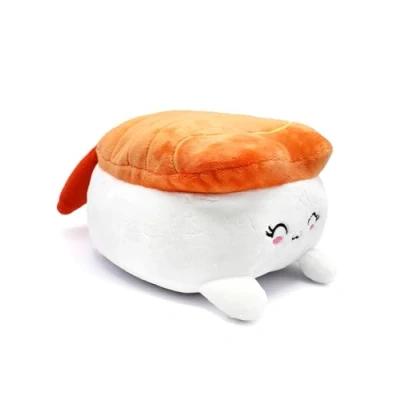 Afbeelding van Joy Toy Nigiri Sushi Knuffel met garnalen (geborduurd) Maat 20 cm