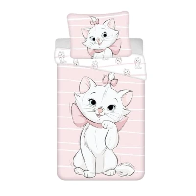 Afbeelding van Beddengoed voor baby&#039;s, Marie Les Aristochats, 100% katoen, omkeerbaar dekbedovertrek Disney 100 x 135 cm + kussensloop 40 60