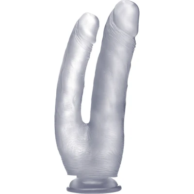 Afbeelding van Realistic Double Cock 10 Inch Translucent