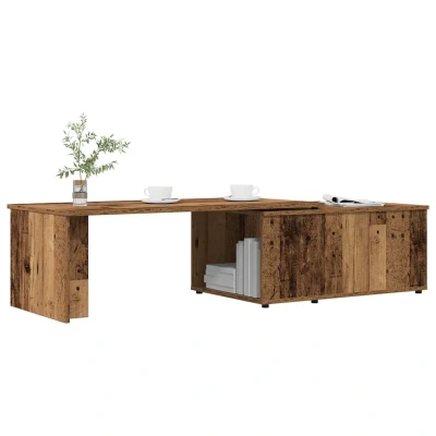Afbeelding van vidaXL Salontafel 150x50x35 cm bewerkt hout oud houtkleurig